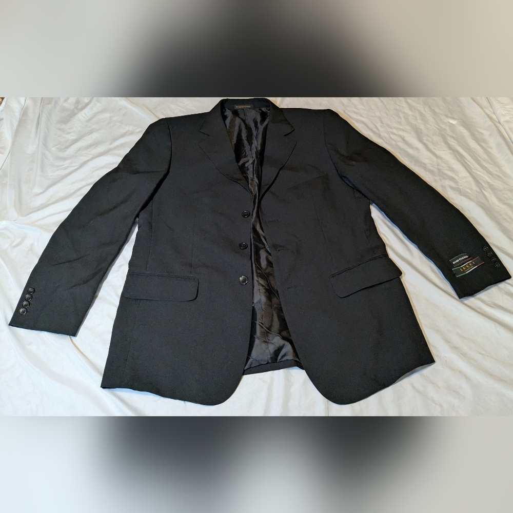 Lucci colleZione Hand Tailored Black Suit Jacket Designed In‎ Italy Size 42R